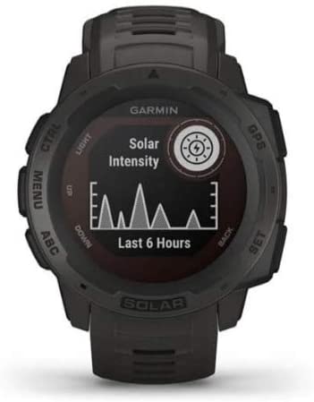Garmin Instinct Solar Smartwatch (Graphite) Performance Bundle (4 Items)