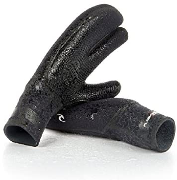 Rip Curl Flashbomb 5/3 Finger Gloves, Small, Black/Black
