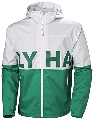 Helly-Hansen Men's Amaze Waterproof Outdoor Rain Jacket with Hood, White, Medium