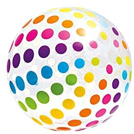 Intex Summer Big Beach Ball Set - One Jumbo Giant 42" Ball and Two Classic 24" Inflatable Color Balls for Beach and Pool