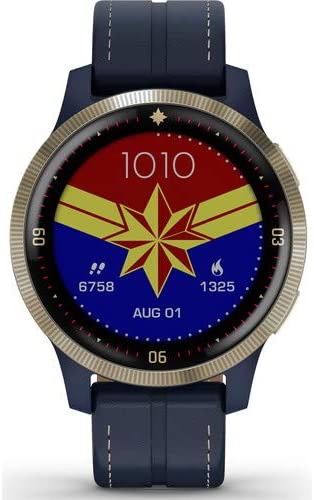 Garmin Legacy Hero Captain Marvel Smartwatch (40mm) Kit with USB Adapters and 6Ave Cleaning Kit