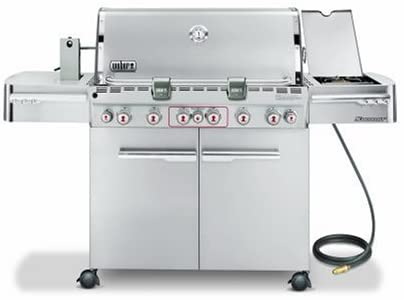 Weber 2880301 Summit S-670 Natural Gas Tuck-Away Rotisserie Grill, Stainless Steel