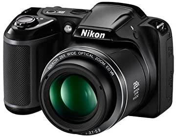 Nikon Coolpix L340 20.2Mp Point and Shoot Digital Camera with 28X Optical Zoom, 8Gb Card and Camera Bag Black