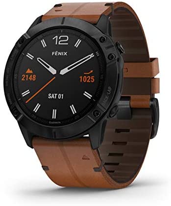 Garmin Fenix 6X Sapphire, Premium Multisport GPS Watch, Features Mapping, Music, Grade-Adjusted Pace Guidance and Pulse Ox Sensors & Quickfit Watch Band, Vented Carbon Gray Titanium Bracelet