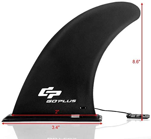 Goplus 9" Surf & SUP Single Fin Detachable Center Fin for Longboard, Surfboard and Paddleboard Replacement Quick Fin