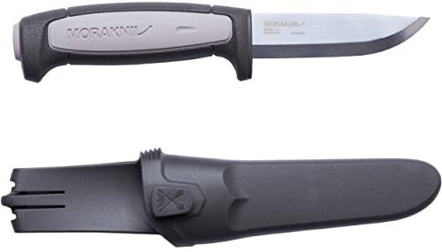Morakniv Craftline Robust Trade Knife with Carbon Steel Blade and Combi Sheath, 3.6-Inch
