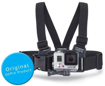 GoPro Original ACHMJ-301 3-8 Year Olds Kid's Junior Chesty Adjustable Chest Mount Harness with Vertical Quick Release Buckle and Thumb Screw for GoPro Hero 1, Hero 2, Hero 3, Hero 3+, Hero 3 Plus, Hero 4 Camera - Black