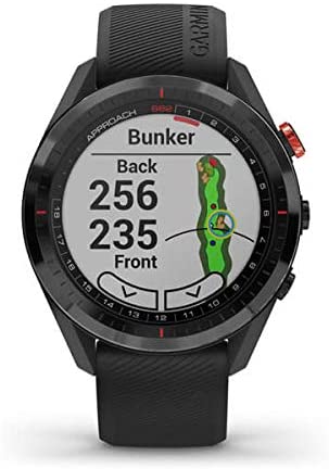 Garmin Approach S62 GPS Golf Watch (Black Bezel/Black Band) w/Virtual Caddie