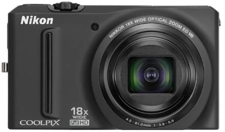 Nikon COOLPIX S9100 12.1 MP CMOS Digital Camera with 18x NIKKOR ED Wide-Angle Optical Zoom Lens and Full HD 1080p Video (Black) (OLD MODEL)