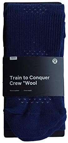LULULEMON TRAIN TO CONQUER CREW WOOL - MDSW/CHBY (BLUE)