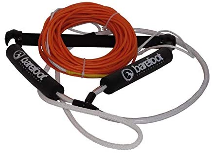 Fly High by BI Orange Nylon Coated Wakeboard Rope 70' Long and Spectra Core with 15" Wake Handle Combo 75' Long Total