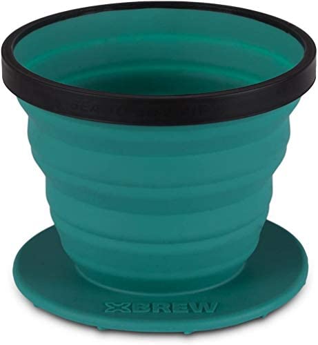 Sea to Summit X-Brew Coffee Dripper - Collapsible Pour Over Coffee Filter - Dishwasher Safe, Pacific Blue