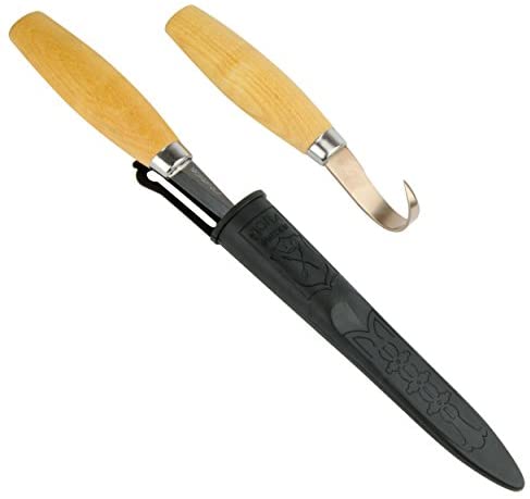 Morakniv Woodworking Knife Set, Includes Wood Carving 120 Knife Wood Carving 164 Hook Knife