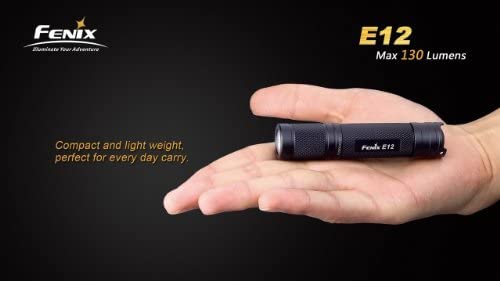 2 Pack Fenix E12 CREE XP-E2 130 Lumen LED flashlight with two EdisonBright AA alkaline batteries. E11 upgrade