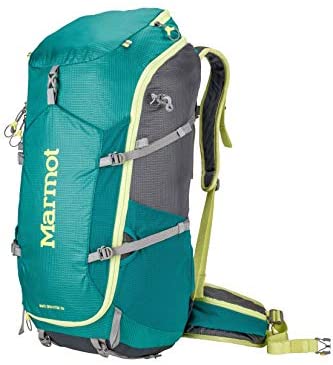 Marmot Women's Graviton 36 Lightweight Hiking Backpack, Gem Green/Cinder, One-Size