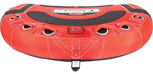 CWB Cruzer 3 RiderInflatable Concave Deck Water Towable Tube, Red