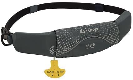 Onyx Belt Pack Manual Inflatable Life Jacket (PFD) for Stand Up Paddelboarding,Kayaking, and Fishing (SUP)