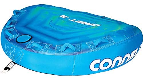 CWB Connelly Orbit 3 Person Soft Top 70 Inch Round Inflatable Boat Towable Water Inner Tubing Tube, Blue