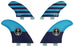 Captain Fin Co. | CF Quad Classic Surfboard Fins | (Twin TAB) 4 Fin Set | Blue