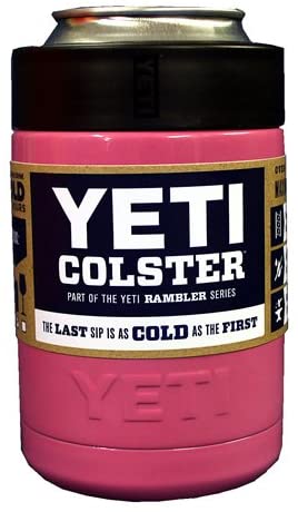 Custom YETI Coolers Powder Coated Rambler Colster Beverage Holder Insulator - Keep your 12 oz beer or soda, can or bottle, cold for hours (Pink Petal)