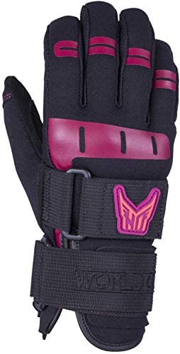 HO World Cup Womens Waterski Gloves Black/Pink Sz XL