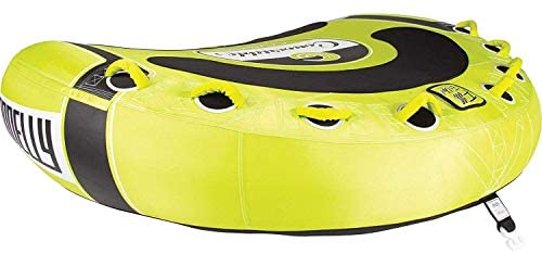 CWB Connelly Convertible 4 Person Large 70x80 Inch Inflatable Pull Behind Boat Towable Water Inner Tubing Tube, Green