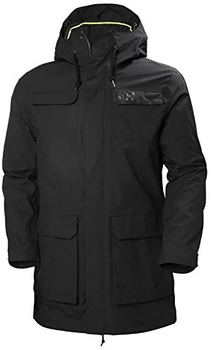 Helly-Hansen Mens Captains Waterproof Windproof Hooded Rain Parka Jacket