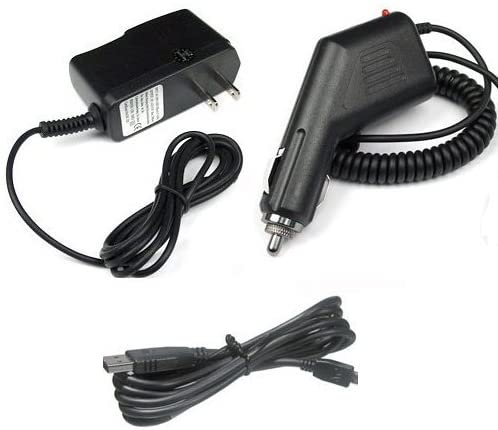 Garmin GPS Nuvi 255w Accessory Bundle - Car Charger + Home Travel AC Charger + USB Data Cable