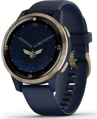 Garmin Legacy Hero Captain Marvel Smartwatch (40mm) Kit with USB Adapters and 6Ave Cleaning Kit