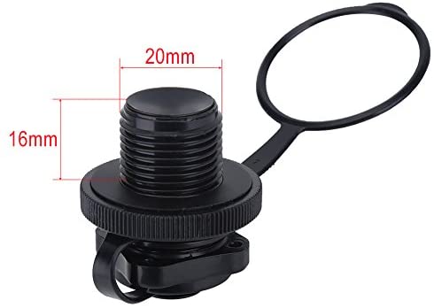 Inflatable Boat Air Valve, 2pcs Spiral Air Plugs Boston Valve Replacement Screw for One-Way Inflation Rubber Dinghy Kayak Raft Pool Boat Airbeds