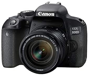 Canon EOS 800D Digital SLR with 18-55 is STM Lens Black (International Model No Warranty)