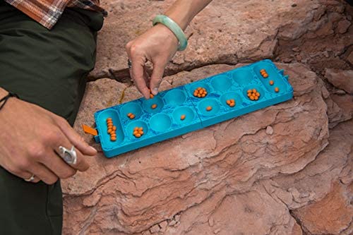 Outside Inside Backpack Mancala Game for Camping and Travel, Lightweight and Foldable