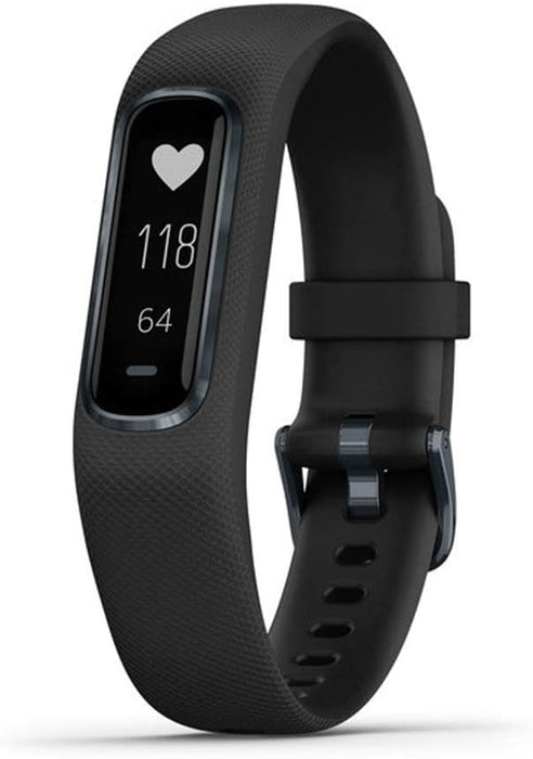 Garmin Vivosmart 4 Activity & Fitness Tracker Black with Midnight Hardware (S/M) (010-01995-10) with Tech Smart USA Fitness & Wellness Suite
