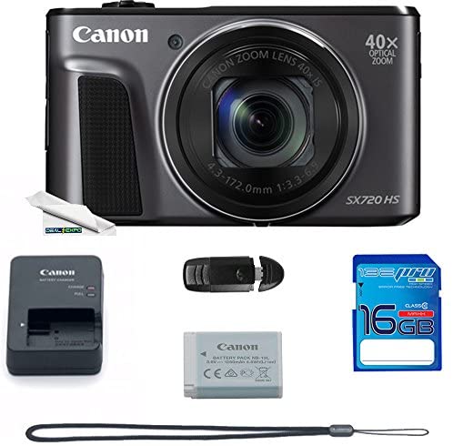 Deal-Expo Canon PowerShot SX720 HS 20.3MP Digital Camera Essential Accessories Bundle
