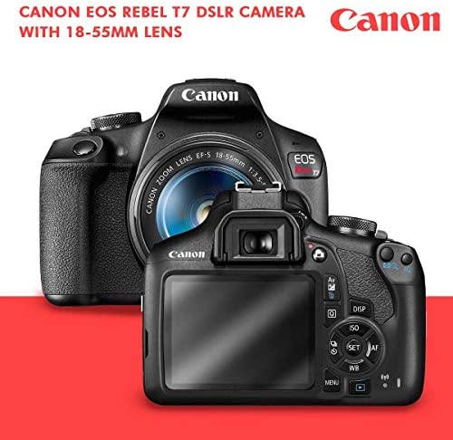 Canon T7 EOS Rebel DSLR Camera with EF-S 18-55mm f/3.5-5.6 is II Lens and 67" Tripod/Monopod + AF Power Zoom Flash + 64GB SD Card Pro Photo Travel Bundle