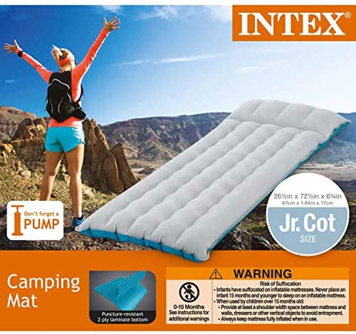 Intex Inflatable Camping Mattress, 72.5" x 26.5" x 6.75"