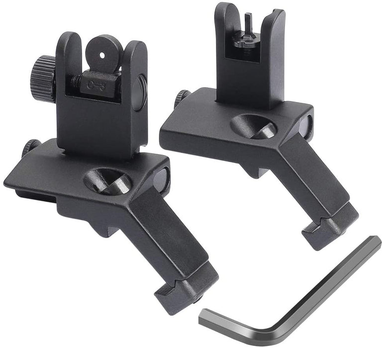 MARMOT 45 Degree Offset Flip Up Sight Low Profile Rapid Transition Front & Rear Iron Sights