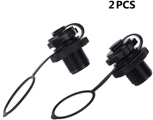 Inflatable Boat Valve, 2 Pcs Quality ABS Plastic Inflatable Boat Spiral Air Plugs One-Way Inflation Replacement Screw for Inflatable Boat