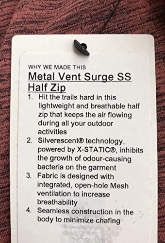 Lululemon Metal Vent Surge SS Half Zip - OBSI/BRKR