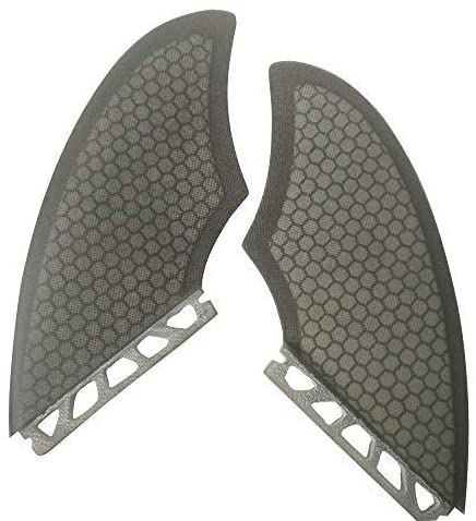 UPSURF Fiberglass Honeycomb Keel fin 2 fins surf Thruster K2 Black/White （FCS&Future&FCS2）