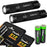 2 Pack Fenix E12 CREE XP-E2 130 Lumen LED flashlight with two EdisonBright AA alkaline batteries. E11 upgrade
