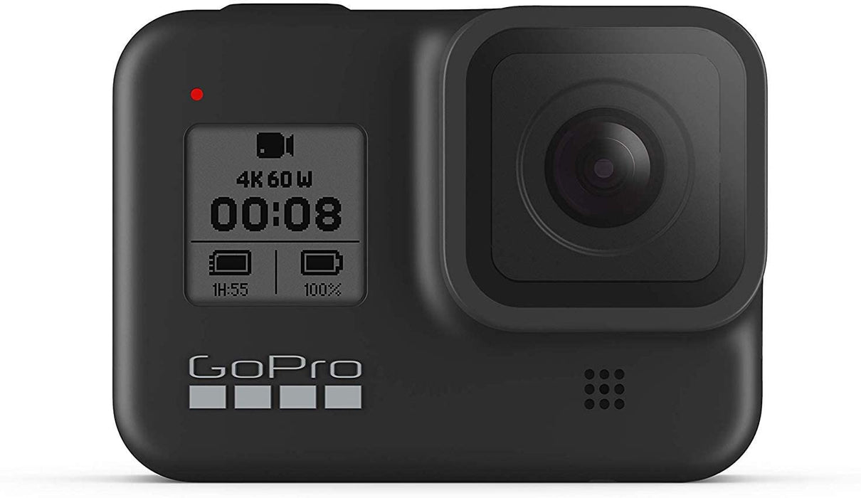 GoPro Hero 8 Black Action Camera with Accessory Bundle - Sandisk 64GB MicroSD, Memory Card Reader and Carrying Case