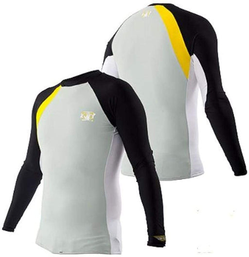 Body Glove Men's Performance Short Arm Rashguard, Silver/Black, 3X-Large
