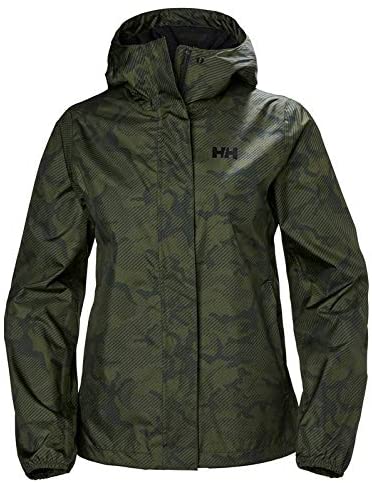 Helly-Hansen womens Bray Lightweight Hooded Waterproof Windproof Breathable Print Shell Rain Coat Jacket