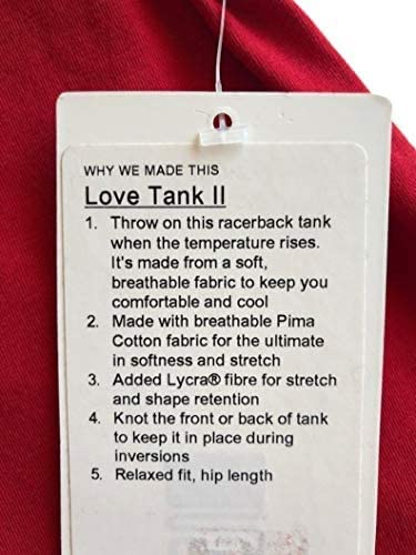 Lululemon Love Tank II - DKRD (Dark Red) Size 12
