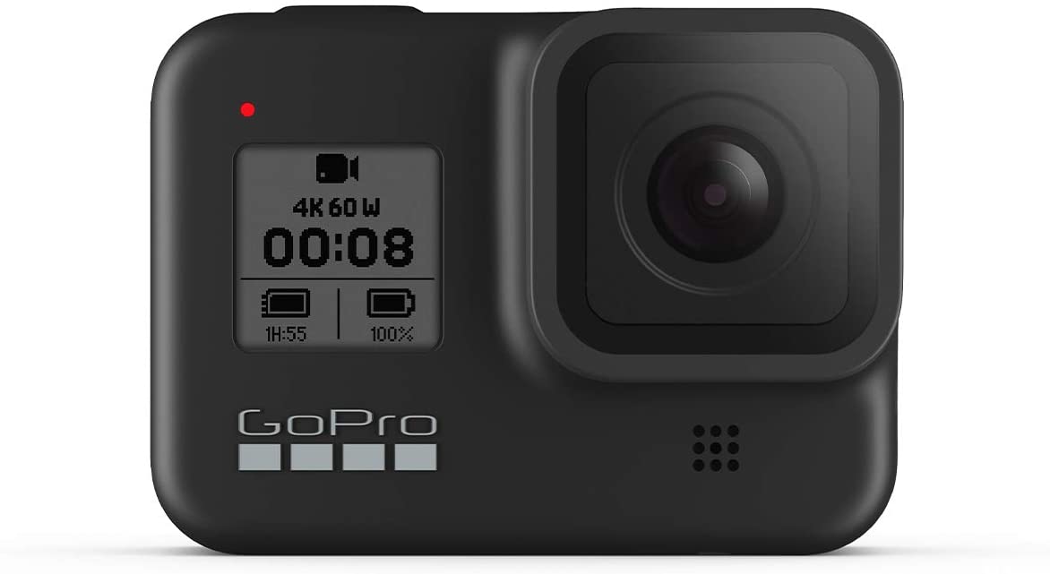 GoPro HERO8 Black Camera with Official Extra GoPro Battery (2 Batteries Total) and GoPro Dual Battery Charger and 64GB Sandisk SD Card Bundle