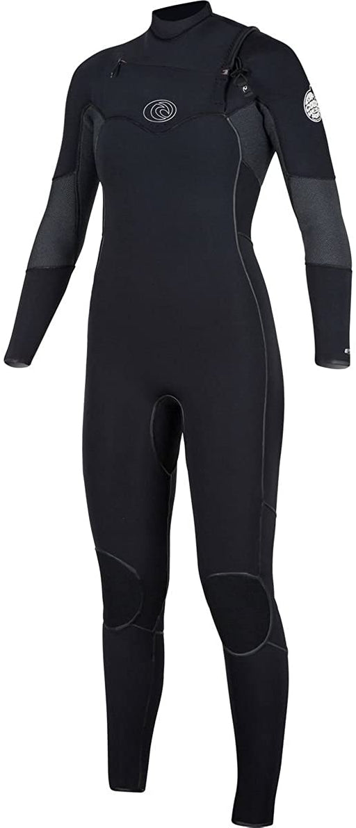Rip Curl Women's Flash Bomb 3/2 Chest Zip Wetsuit, Black, 8