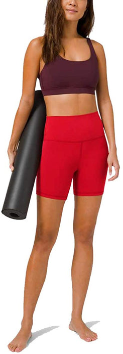 Lululemon Size 6 Align Short6" High Rise Dark Red Yoga