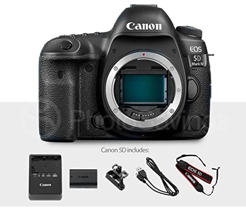 Canon EOS 5D Mark IV DSLR Camera (Body Only) +Pro Broadcast-Quality Interview Condenser Shotgun Microphone & Professional Portable LED Light Kit Along with Xpix Cleaning Accessories