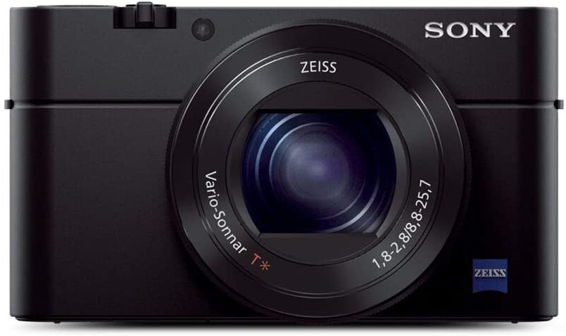 Sony RX100 III 20.1 MP Premium Compact Digital Camera w/1-inch Sensor and 24-70mm F1.8-2.8 ZEISS Zoom Lens (DSCRX100M3/B), 6in l x 4.65in w x 2.93in h